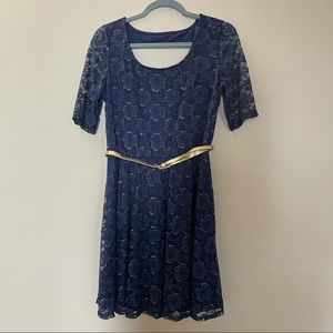 By&By Blue Lace Dress
